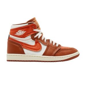 Air Jordan High-Top Sneakers in Orange and White